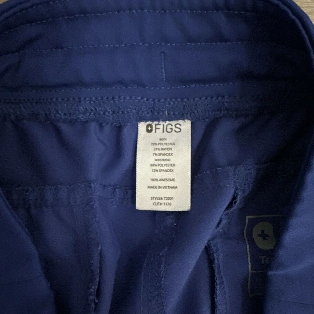 FIGS Pants Men's Large‎ Blue Axim Cargo Scrub Double Pocket T2001